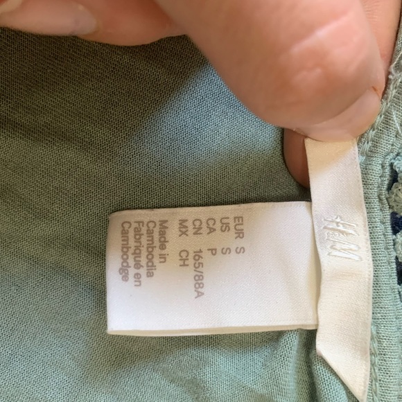 (2/$20) H&M S Green Tank Top - Picture 3 of 4